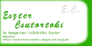 eszter csutortoki business card